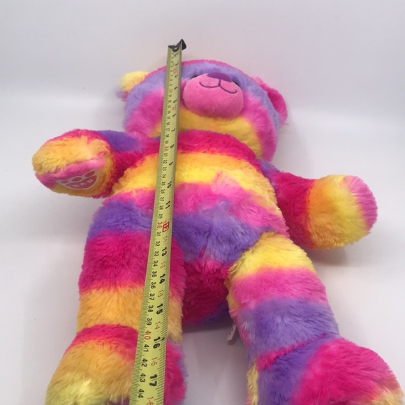 Build A Bear Plush Rainbow Candy Tripe With Eyelashes Stuffed Animal 17” - Picture 10 of 14